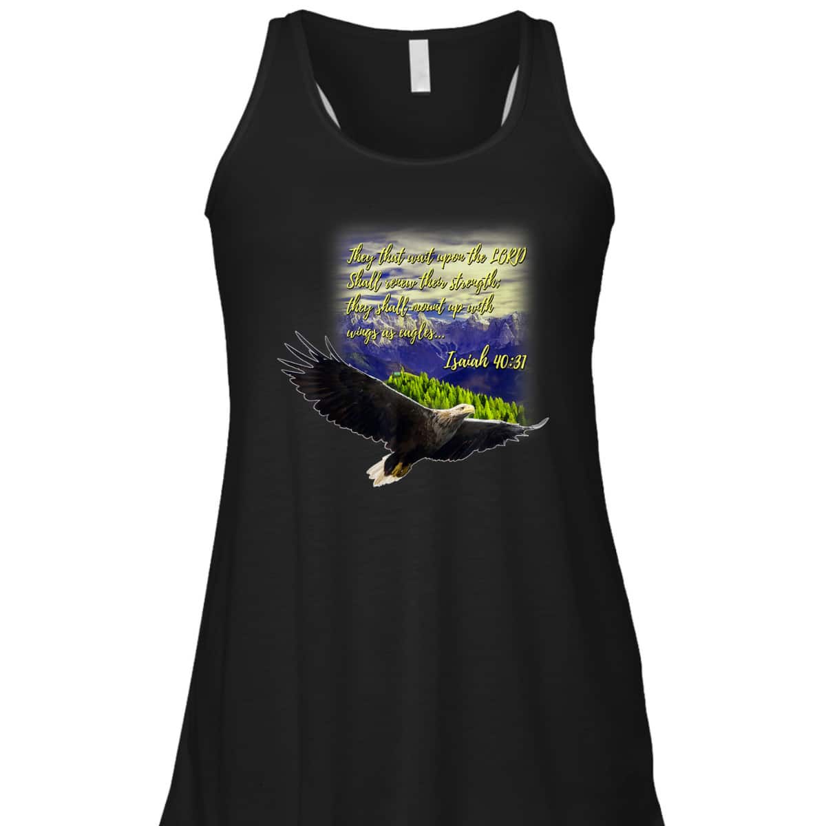 Mount Up WIth Wings As Eagles Christian Bible Verse Isaiah 40:31 T-Shirt