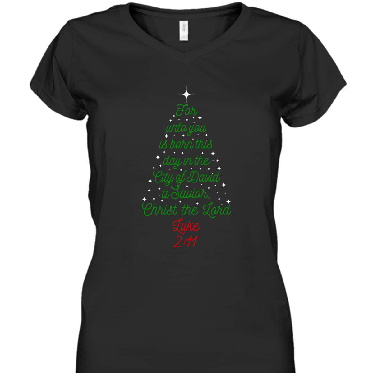 Savior Is Born Bible Verse Christmas Tree Holiday Religious Luke 2:11 T-Shirt Savior Is Born Bible Verse Christmas Tree Holiday Religious Luke 2:11 T-Shirt