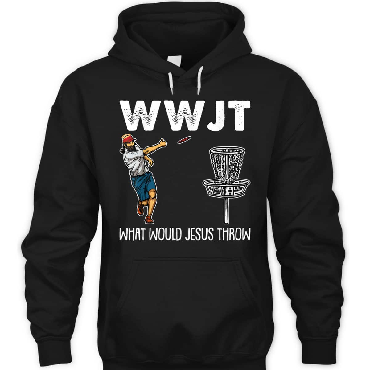 What Would Jesus Throw Christmas WWJT Disc Golf Christian T-Shirt What Would Jesus Throw Christmas WWJT Disc Golf Christian T-Shirt