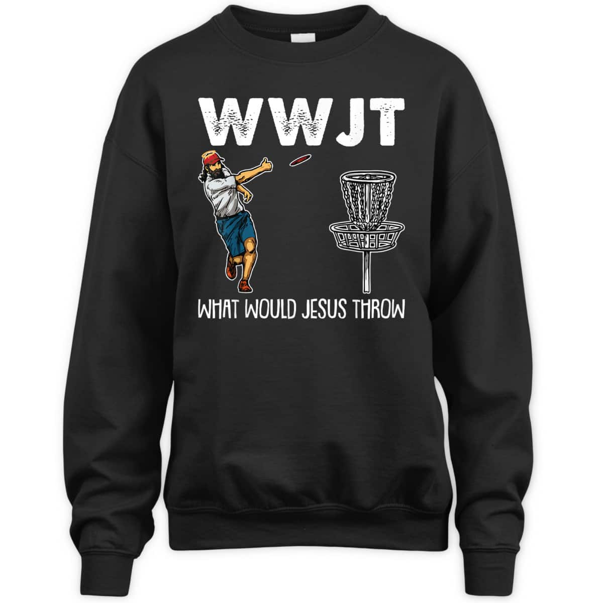 What Would Jesus Throw Christmas WWJT Disc Golf Christian T-Shirt