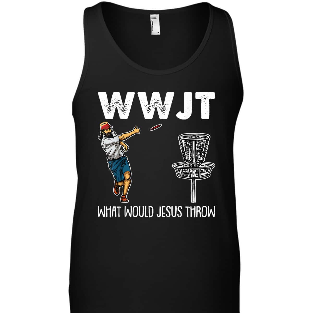 What Would Jesus Throw Christmas WWJT Disc Golf Christian T-Shirt