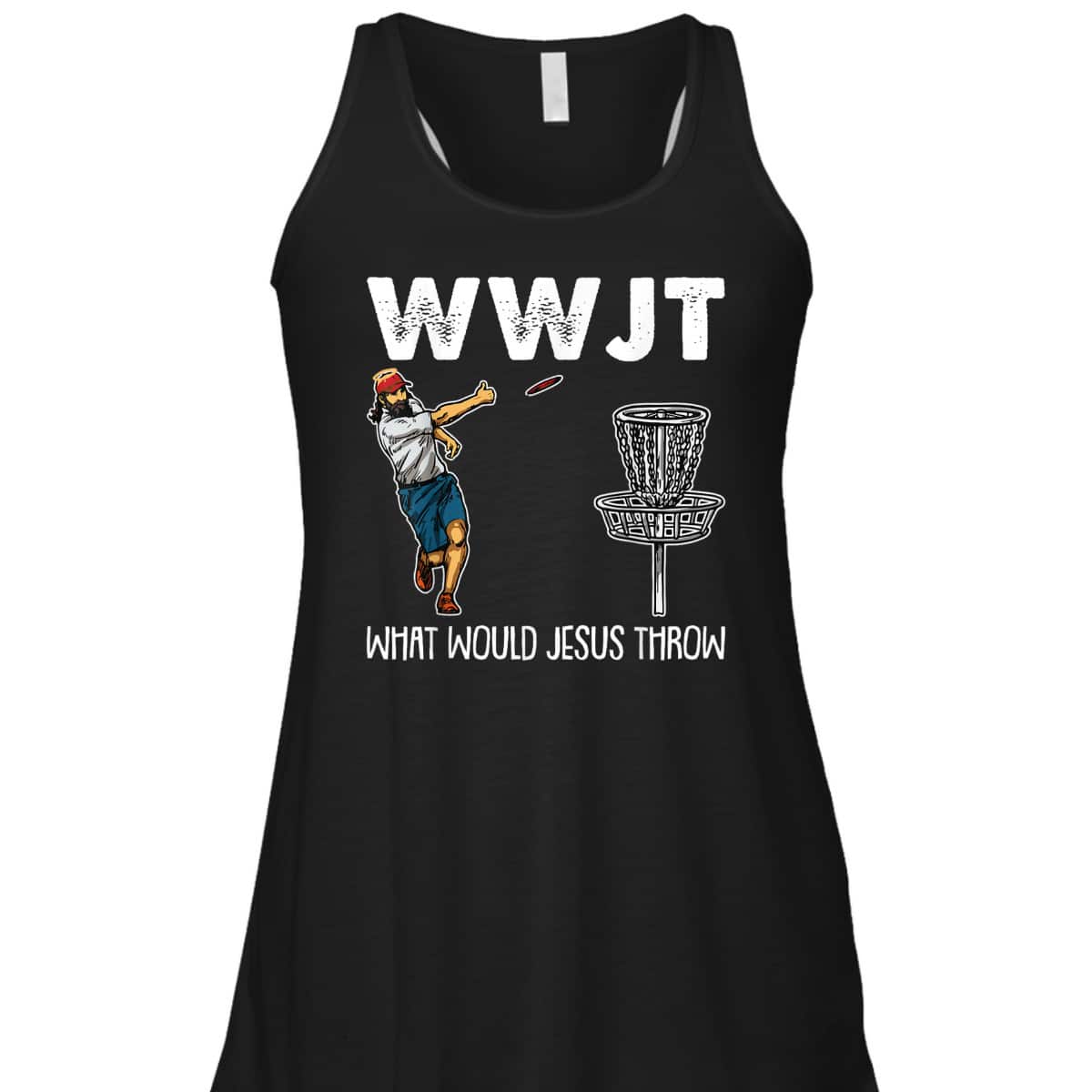 What Would Jesus Throw Christmas WWJT Disc Golf Christian T-Shirt