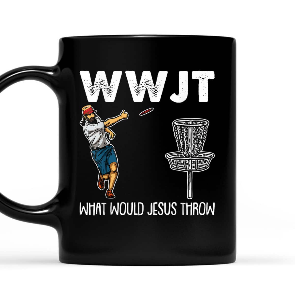 What Would Jesus Throw Christmas WWJT Disc Golf Christian T-Shirt