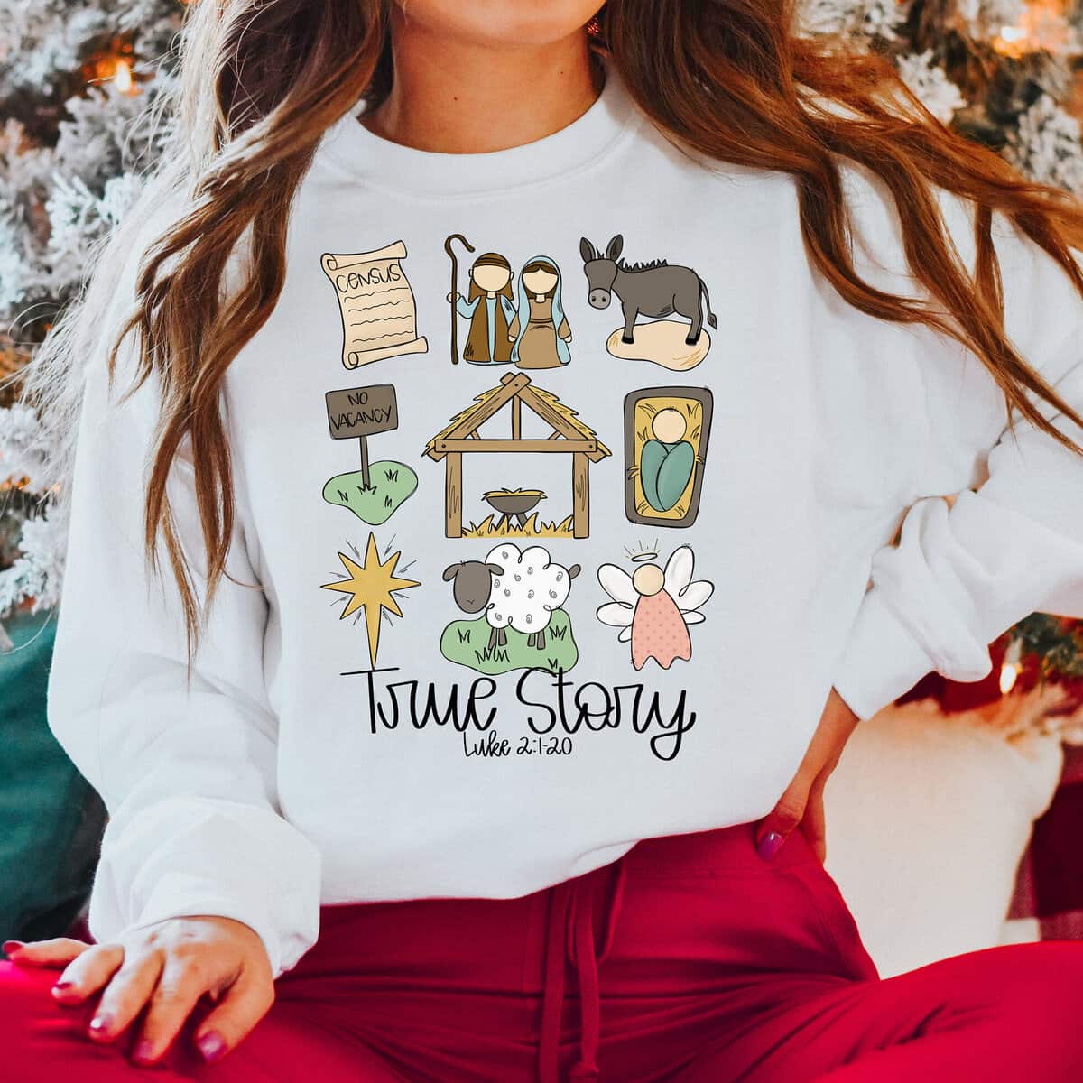 True Story Faith Based Christmas Nativity Story Jesus Holly Night T-Shirt True Story Faith Based Christmas Nativity Story Jesus Holly Night T-Shirt