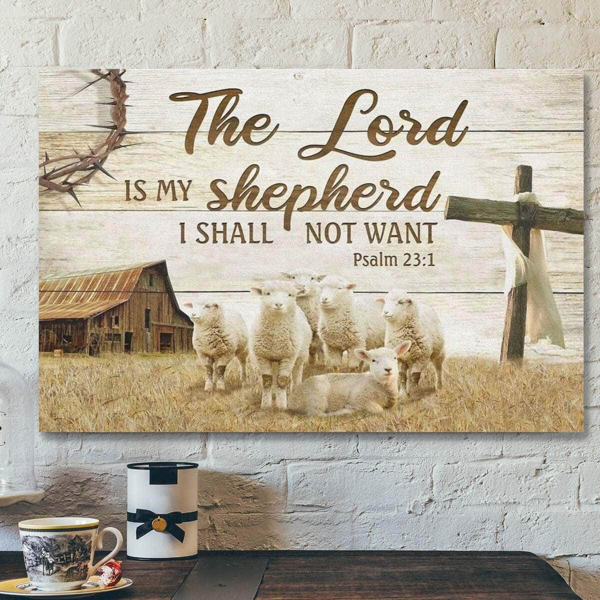 Psalm 231 The Lord Is My Shepherd Canvas Wall Art Psalm 231 The Lord Is My Shepherd Canvas Wall Art