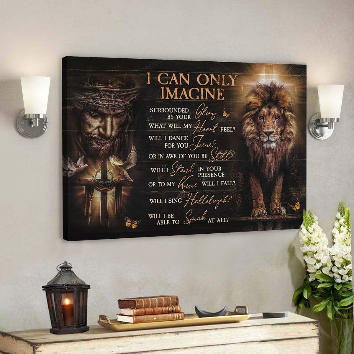 Jesus And The Lion Of Judah I Can Only Imagine Canvas Wall Art