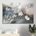 Dandelion White Butterfly Vintage Just Breathe Christian Canvas Wall Art