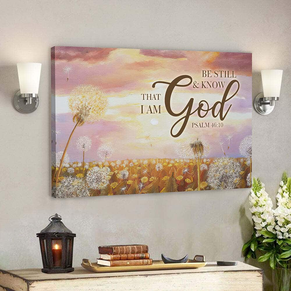 Bible Verse Jesus Be Still And Know That I Am God Faith Canvas Wall Art