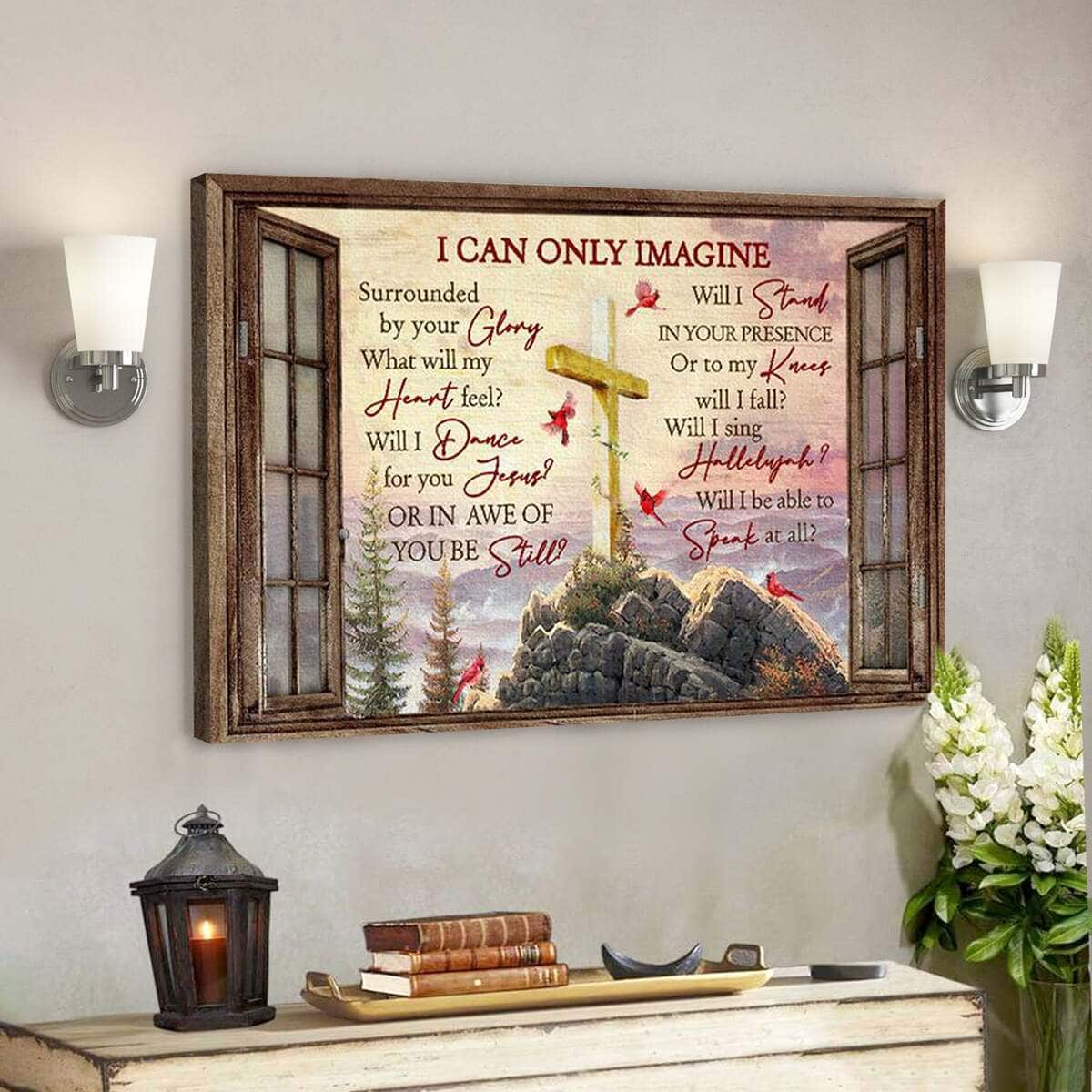 Christian Beautiful Mountain Wooden Cross Pink Sunset I Can Only Imagine Canvas Wall Art Christian Beautiful Mountain Wooden Cross Pink Sunset I Can Only Imagine Canvas Wall Art