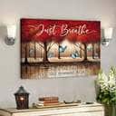 Just Breathe You&rsquo;ll Never Live This Moment Again Bible Verse Scripture Canvas Wall Art