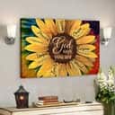 Great Sunflower God Says You Are Bible Verse Scripture Canvas Wall Art