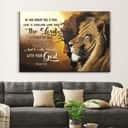 Jesus Lion Of Judah Walk Humbly With Your God Micah 68 Bible Verse Religious Canvas Wall Art