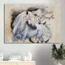 Beautiful Horse Just Breathe Christian Religious Canvas Wall Art Beautiful Horse Just Breathe Christian Religious Canvas Wall Art
