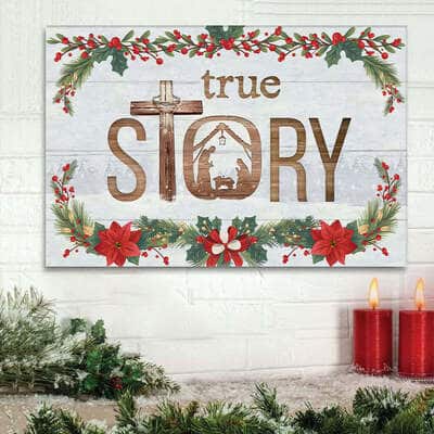 True Story Jesus Born In A Manger Christmas Painting On To Canvas Wall Art True Story Jesus Born In A Manger Christmas Painting On To Canvas Wall Art