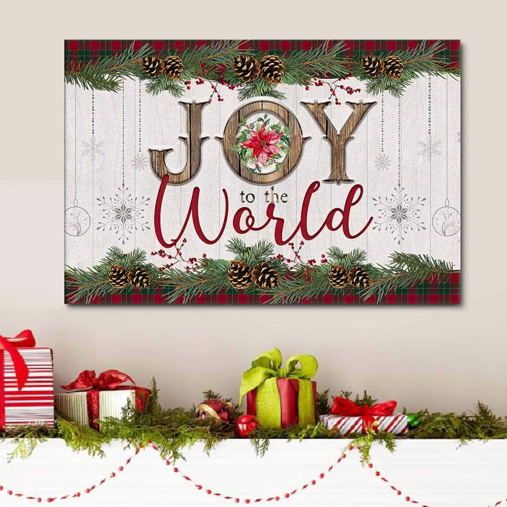Christmas Joy To The World Christian Religious Canvas Wall Art Christmas Joy To The World Christian Religious Canvas Wall Art