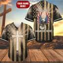Customize Personalized Cross America Flag Eagle Man Of God Baseball Jersey Customize Personalized Cross America Flag Eagle Man Of God Baseball Jersey
