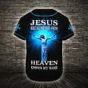 Customize Personalized Cross Because Of Him Heaven Knows My Name Baseball Jersey Customize Personalized Cross Because Of Him Heaven Knows My Name Baseball Jersey