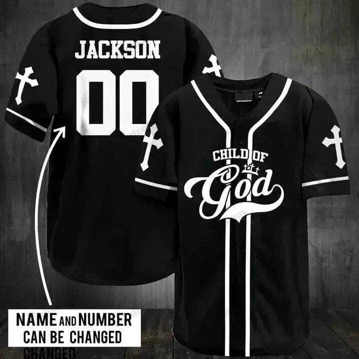 Customize Personalized Cross Child Of God Jesus Baseball Jersey