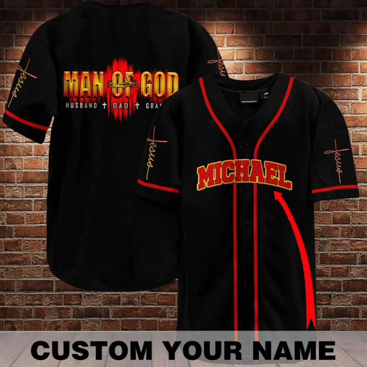 Customize Personalized Cross Man Of God Baseball Jersey For Christians