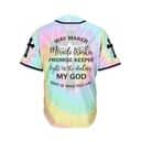 Customize Personalized Cross Colorful Way Maker Miracle Worker Baseball Jersey