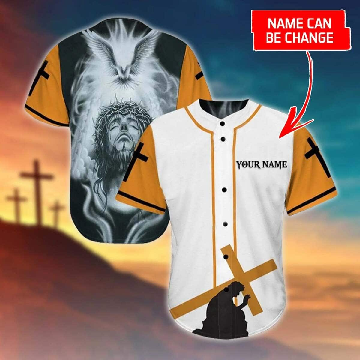 Customize Personalized Cross God Jesus Baseball Jersey