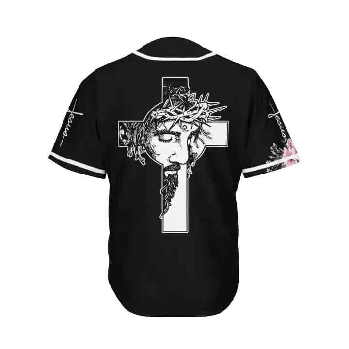 Cross God Flower Faith Customize Personalized Christian Jesus Baseball Jersey Cross God Flower Faith Customize Personalized Christian Jesus Baseball Jersey