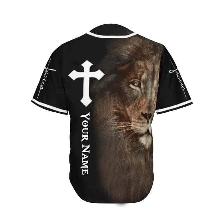 Cross Lion Jesus Customize Personalized Religious Christian Baseball Jersey Cross Lion Jesus Customize Personalized Religious Christian Baseball Jersey