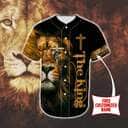 Cross Lion The King Customize Personalized Christian Religious Baseball Jersey Cross Lion The King Customize Personalized Christian Religious Baseball Jersey