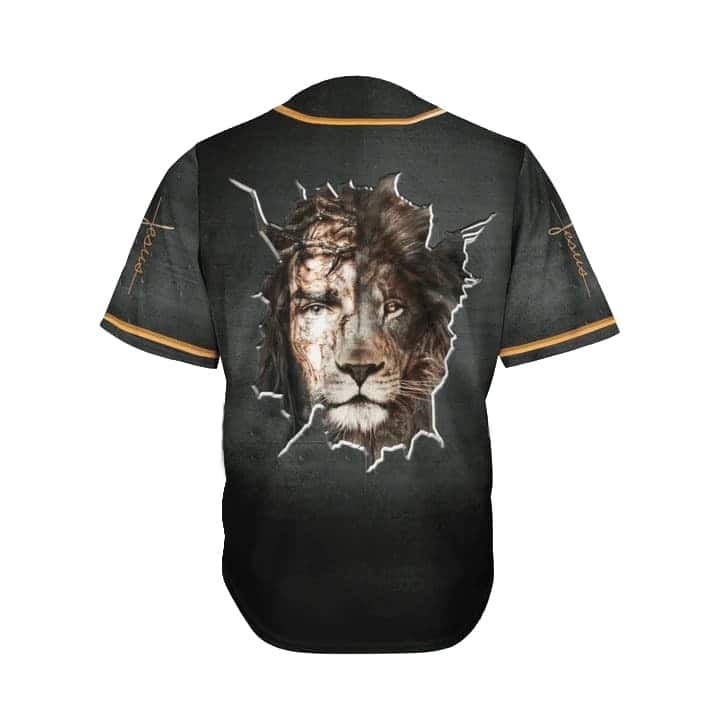 Cross Lion The Cross In My Heart Customize Personalized Baseball Jersey Cross Lion The Cross In My Heart Customize Personalized Baseball Jersey