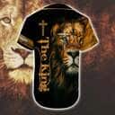 Cross Lion The King Customize Personalized Christian Religious Baseball Jersey Cross Lion The King Customize Personalized Christian Religious Baseball Jersey