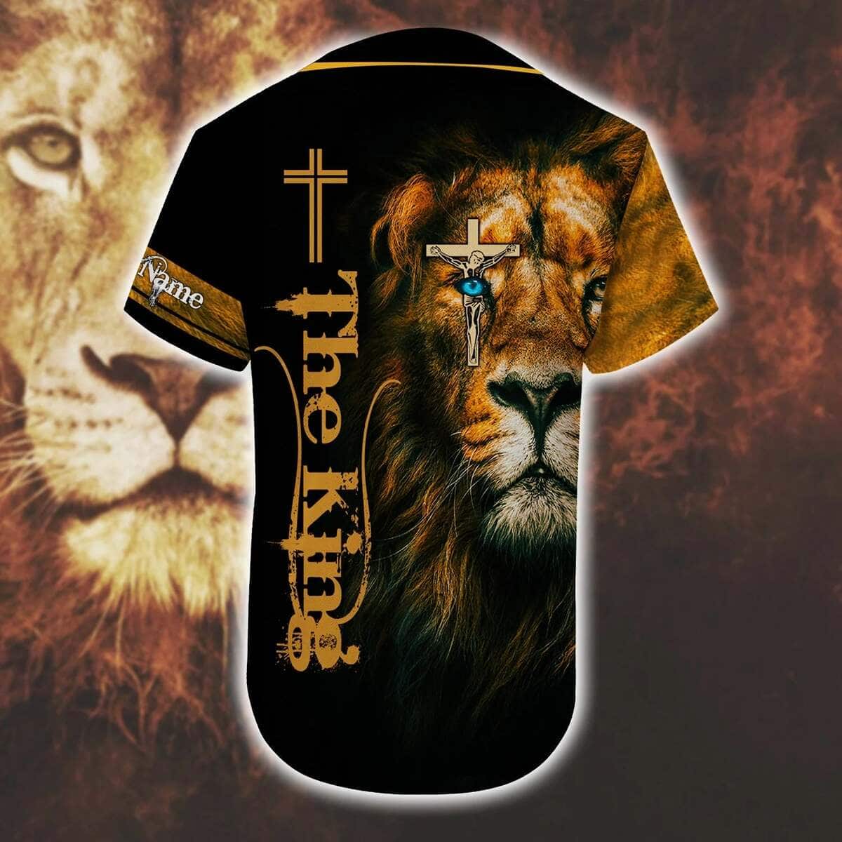 Cross Lion The King Customize Personalized Christian Religious Baseball Jersey Cross Lion The King Customize Personalized Christian Religious Baseball Jersey