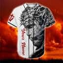 Customize Personalized Pray Christ's Hand I Want To Be In God's Hand Baseball Jersey