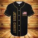 Customize Personalized Wings American Flag Cross One Nation Under God Baseball Jersey