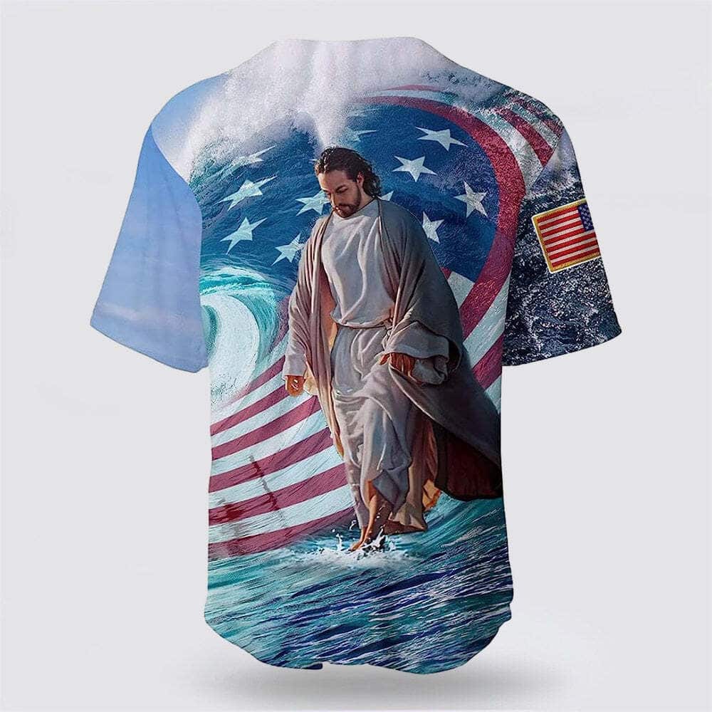 Christian Jesus US Flag One Nation Under God Religious Faith Baseball Jersey Christian Jesus US Flag One Nation Under God Religious Faith Baseball Jersey
