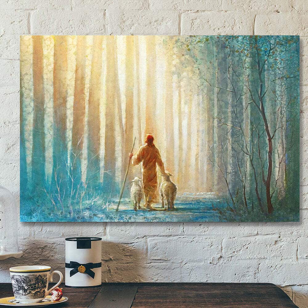 The Lord Is My Shepherd Christian Jesus Christ He Leads Me Canvas Wall Art The Lord Is My Shepherd Christian Jesus Christ He Leads Me Canvas Wall Art