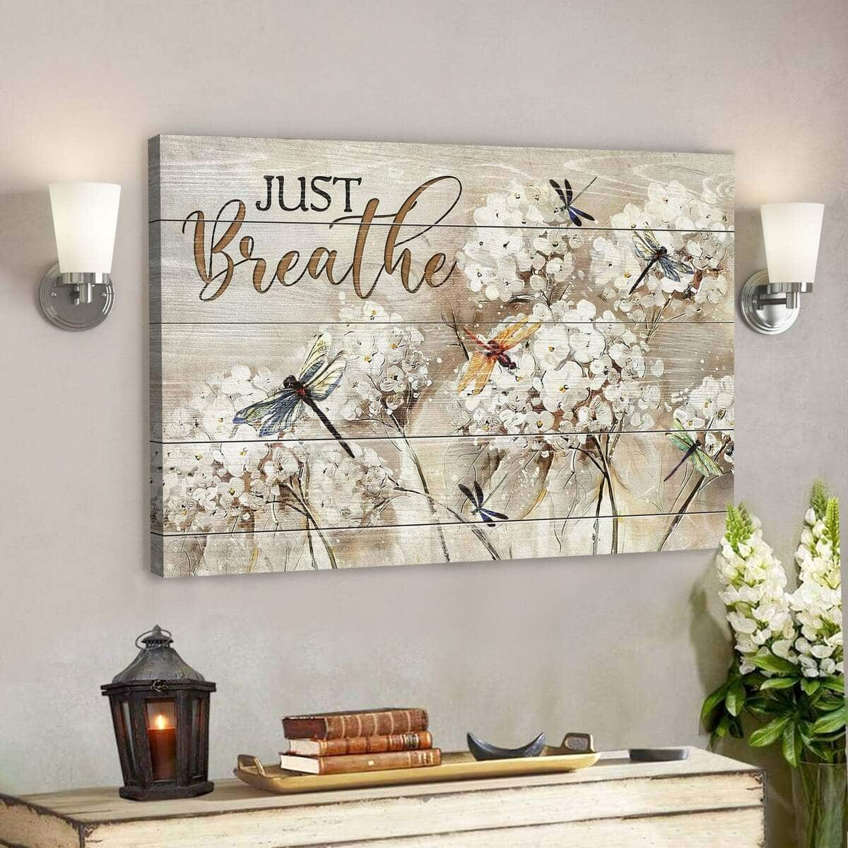 God Jesus Just Breathe And Have Faith Christian Canvas Wall Art