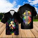 Jesus Christ Sunflower Colorful Religious Christian Faith Hawaiian Shirt