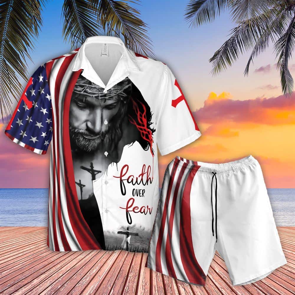 Faith Over Fear Jesus Is My God Jesus Religious Christian Hawaiian Shirt Faith Over Fear Jesus Is My God Jesus Religious Christian Hawaiian Shirt