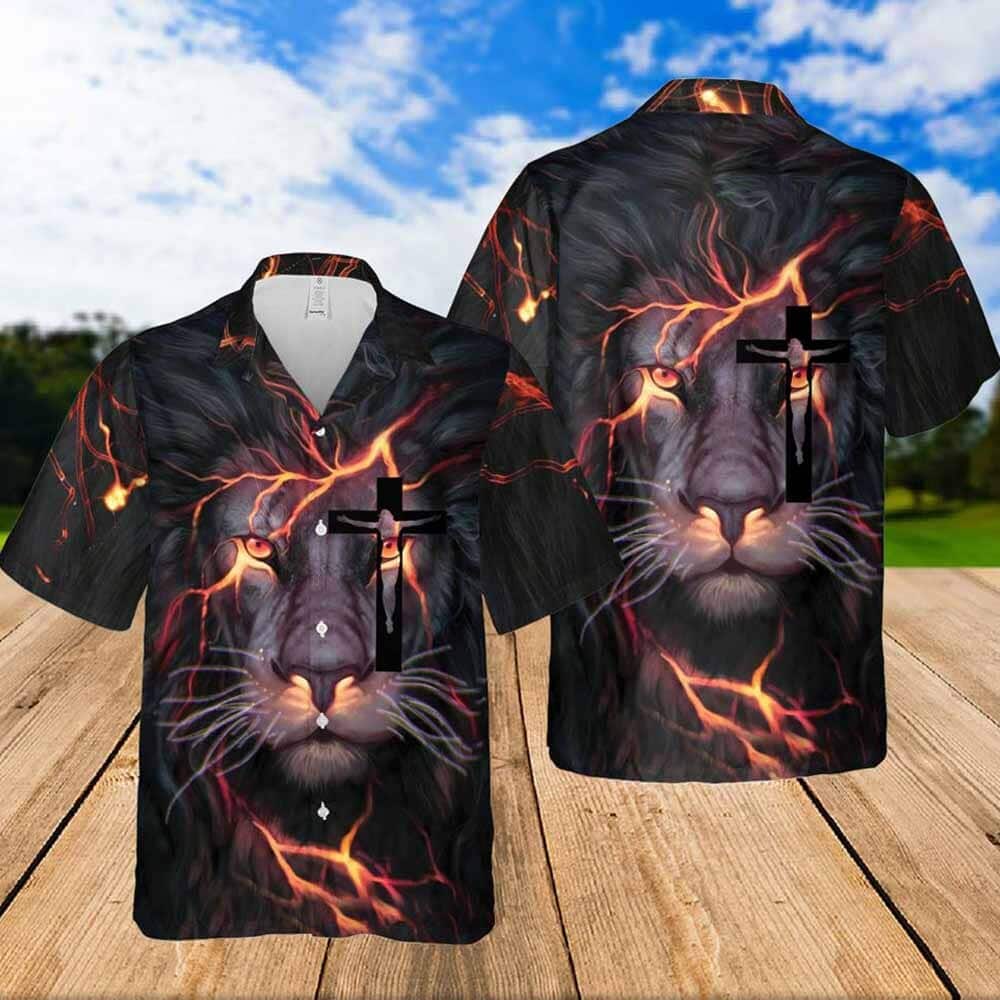 Lion Jesus Eye Jesus Christian Religious Hawaiian Shirt Lion Jesus Eye Jesus Christian Religious Hawaiian Shirt