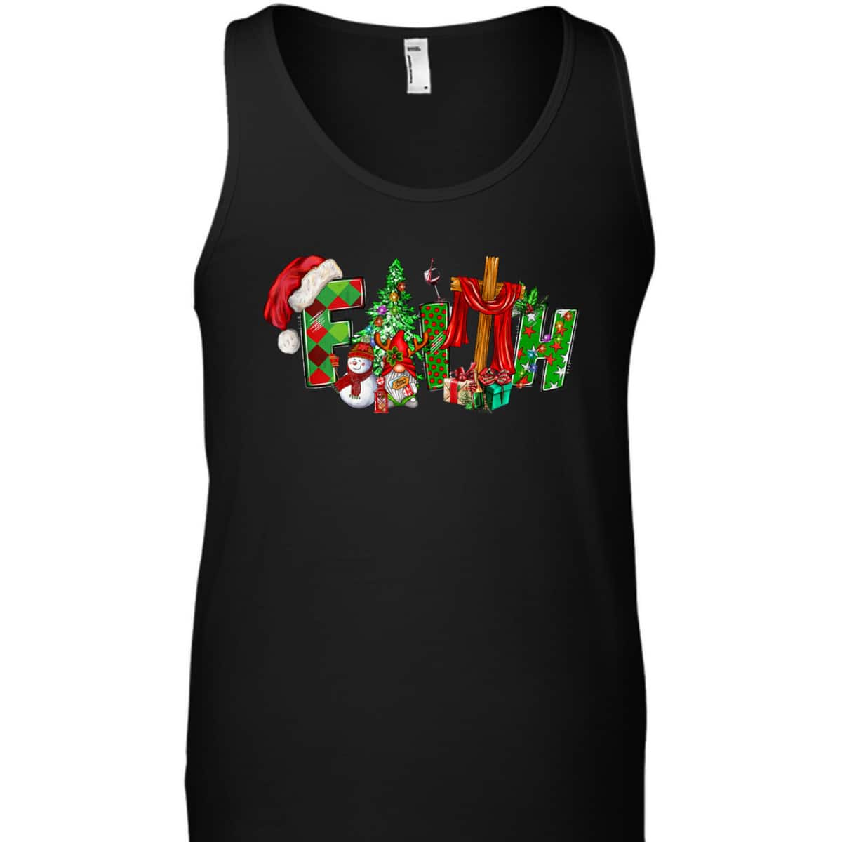 Christmas Faith With Cross X-Mas Pajama Christian Jesus T-Shirt Christmas Faith With Cross X-Mas Pajama Christian Jesus T-Shirt