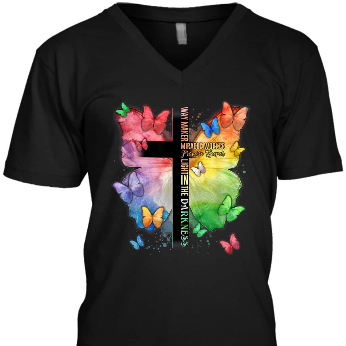 Waymaker Promise Keeper Miracle Worker Christian Bible Verse Butterflies T-Shirt Waymaker Promise Keeper Miracle Worker Christian Bible Verse Butterflies T-Shirt