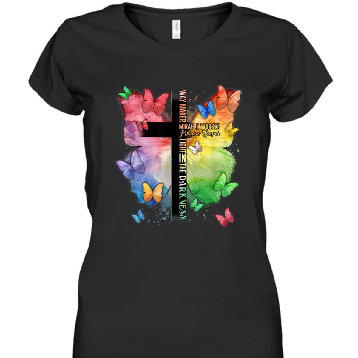Waymaker Promise Keeper Miracle Worker Christian Bible Verse Butterflies T-Shirt Waymaker Promise Keeper Miracle Worker Christian Bible Verse Butterflies T-Shirt