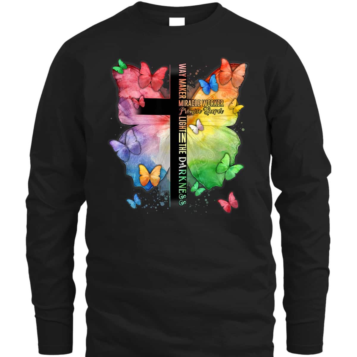 Waymaker Promise Keeper Miracle Worker Christian Bible Verse Butterflies T-Shirt Waymaker Promise Keeper Miracle Worker Christian Bible Verse Butterflies T-Shirt