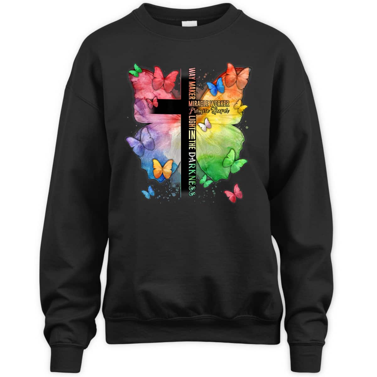 Waymaker Promise Keeper Miracle Worker Christian Bible Verse Butterflies T-Shirt Waymaker Promise Keeper Miracle Worker Christian Bible Verse Butterflies T-Shirt