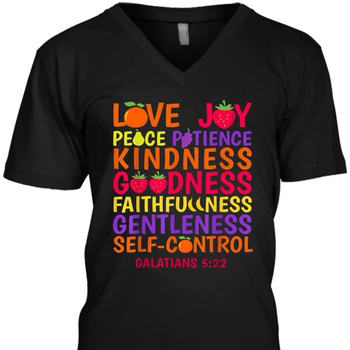 Fruit Of The Spirit Galatians 522 Bible Verse Christian T-Shirt