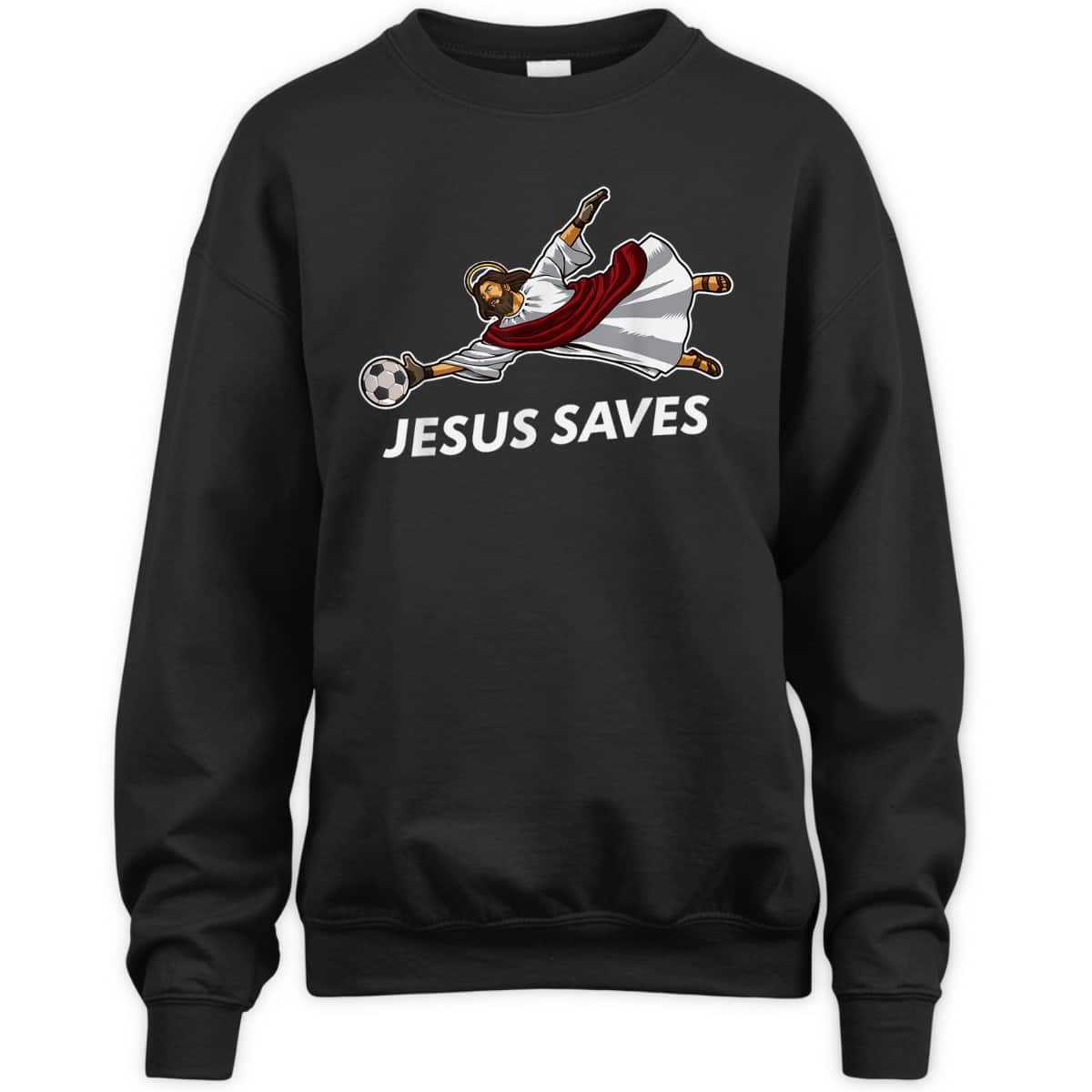 Jesus Saves Funny Christian Soccer Goalie T-Shirt Jesus Saves Funny Christian Soccer Goalie T-Shirt