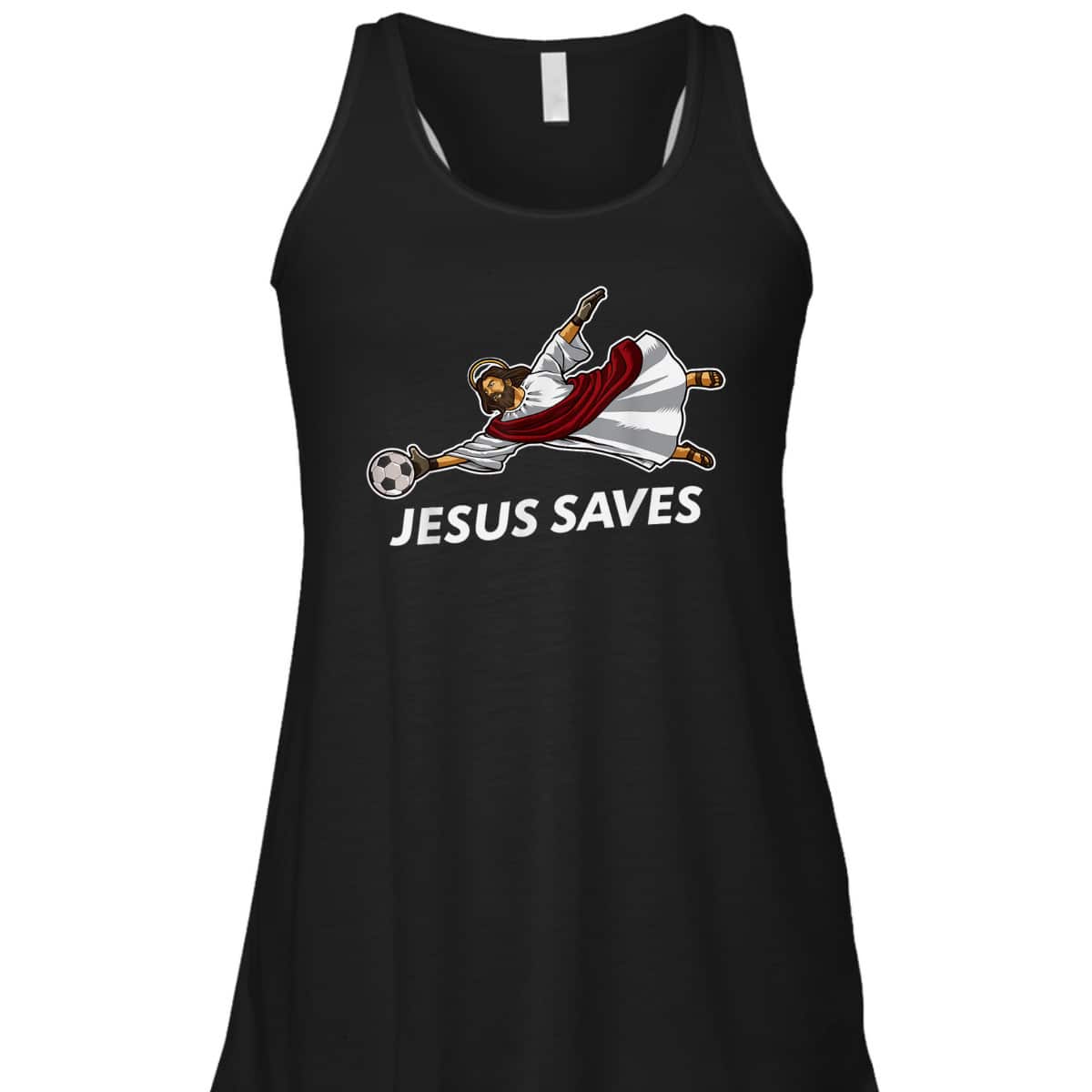 Jesus Saves Funny Christian Soccer Goalie T-Shirt Jesus Saves Funny Christian Soccer Goalie T-Shirt