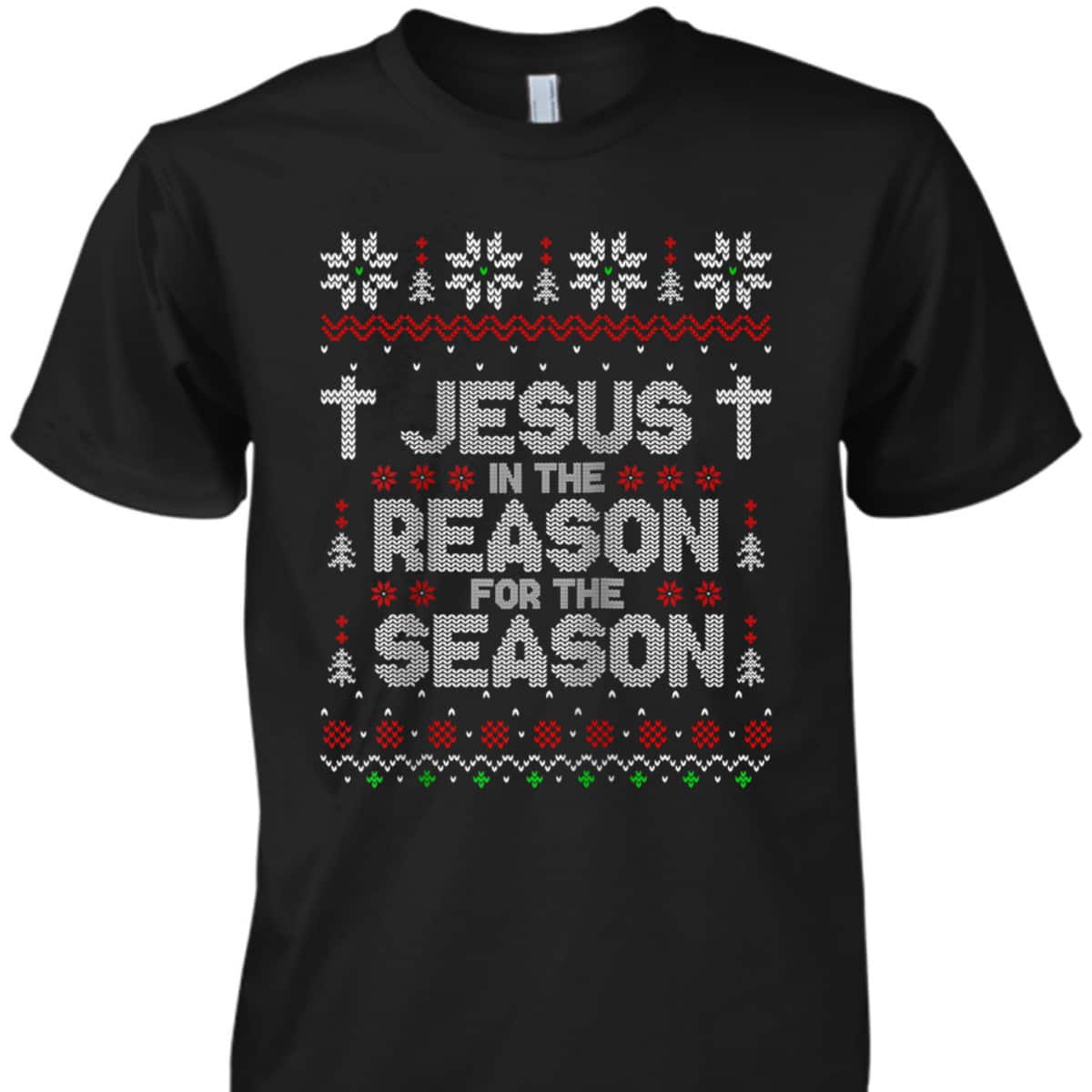 Christian Jesus The Reason Xmas Holiday Season Christmas Religious T-Shirt Christian Jesus The Reason Xmas Holiday Season Christmas Religious T-Shirt