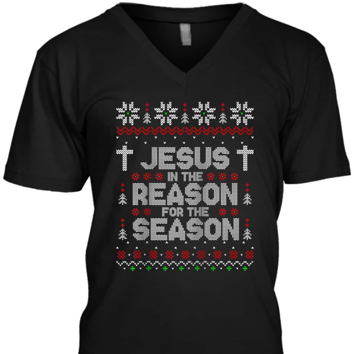 Christian Jesus The Reason Xmas Holiday Season Christmas Religious T-Shirt Christian Jesus The Reason Xmas Holiday Season Christmas Religious T-Shirt