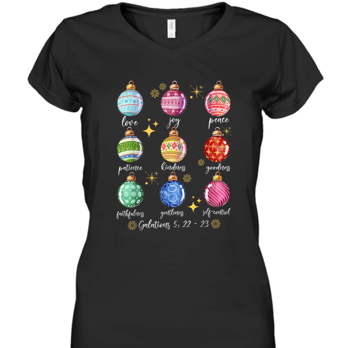 Christmas Decoration Balls And Christian Bible Verse T-Shirt Christmas Decoration Balls And Christian Bible Verse T-Shirt